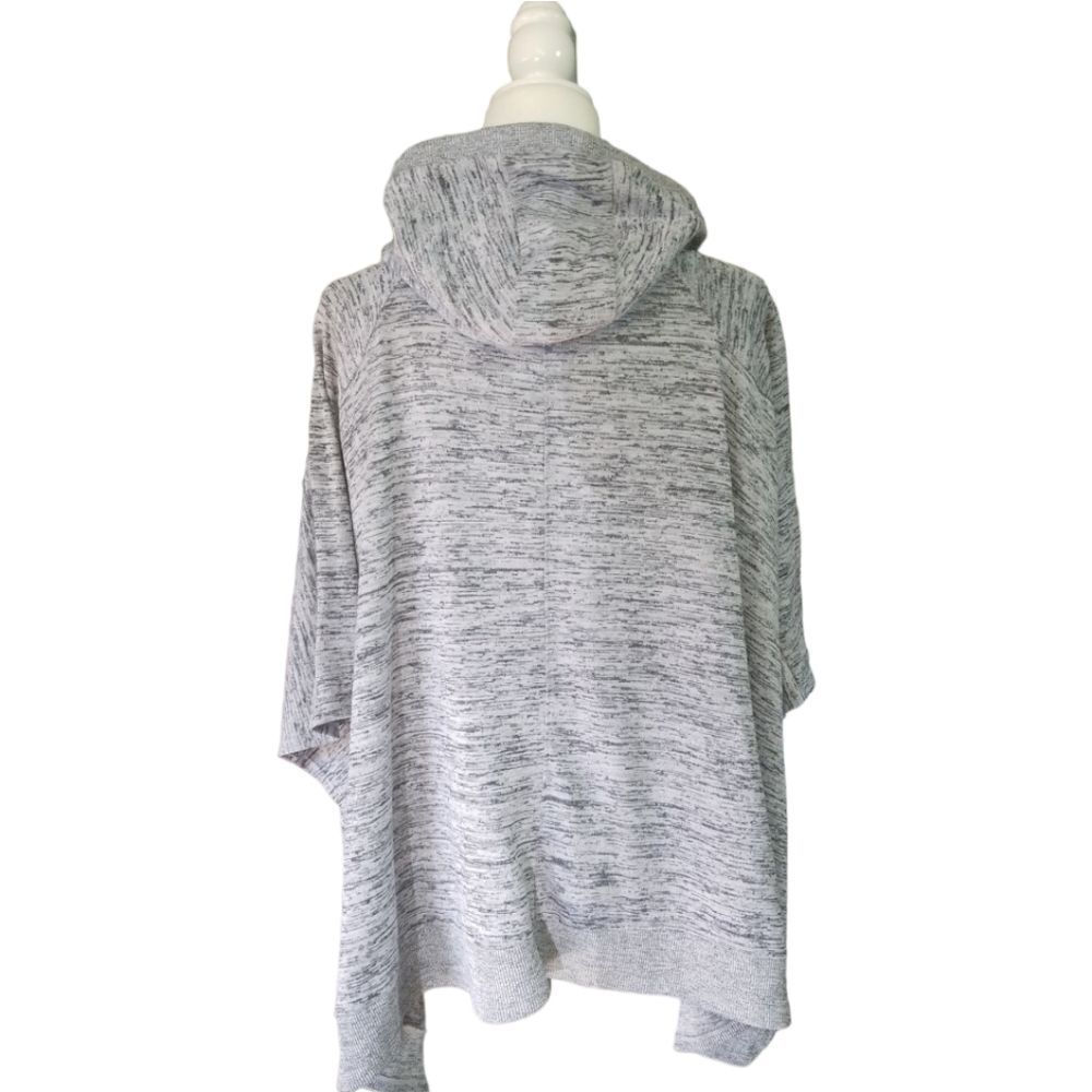 Athleta Marled Gray Hoodie Blissful Poncho Size Small - Picture 3 of 9